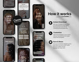 100 Hairstylist Instagram Reels Templates Bundle How it works Mockup