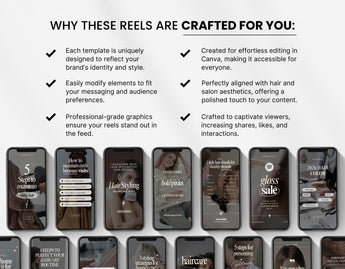 100 Hairstylist Instagram Reels Templates Bundle Mockup