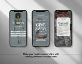 100 Health Coach Instagram Reels Templates Bundle Mockup