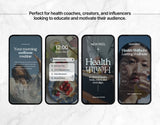 100 Health Coach Instagram Reels Templates Bundle Mockup