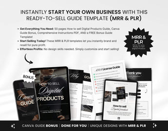 How to Sell Digital Products Guide with PLR & MRR DigiPax