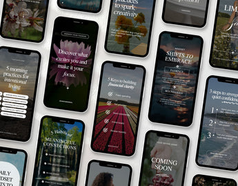 100 Inspirational Reels Templates Bundle Phones Mockup