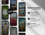 100 Inspirational Reels Templates Bundle How it works Mockup