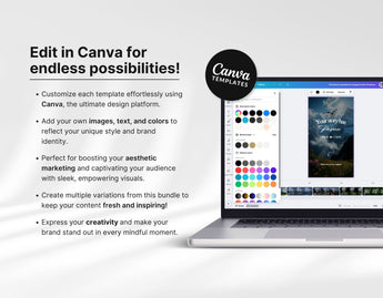 100 Inspirational Reels Templates Bundle Edit in Canva mockup