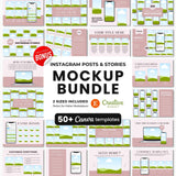 Instagram Templates Mockups Bundle White Devices DigiPax