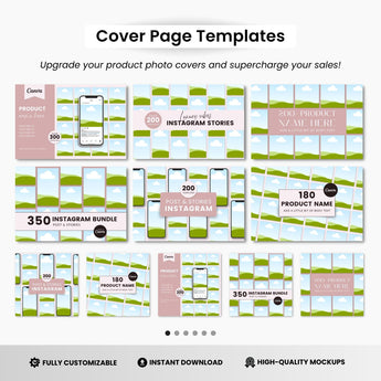 Instagram Templates Mockups Bundle White Devices DigiPax