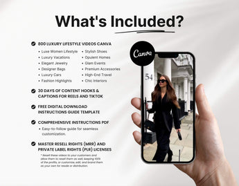 800 Luxury Woman Videos for Instagram Reels & TikTok with PLR & MRR DigiPax