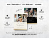 Luxury Photography Instagram Templates Bundle Kit Color Changes Mockup