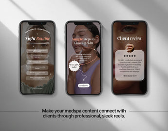 100 Medspa Instagram Reels Templates Bundle Mockup