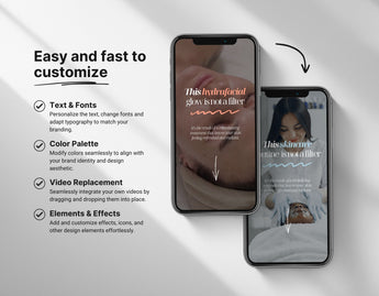 100 Medspa Instagram Reels Templates Bundle Easy to customize