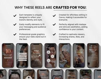100 Medspa Instagram Reels Templates Bundle Mockup