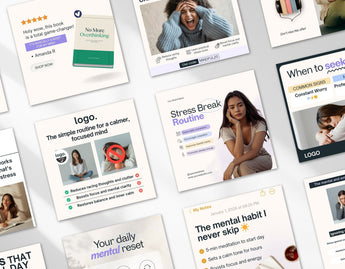 Mental Health Static Meta Ad Templates Mockup