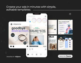 Mental Health Static Meta Ad Templates Mockup