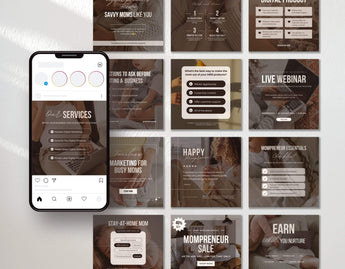 PLR MRR Mompreneur Faceless Instagram Templates Bundle DigiPax