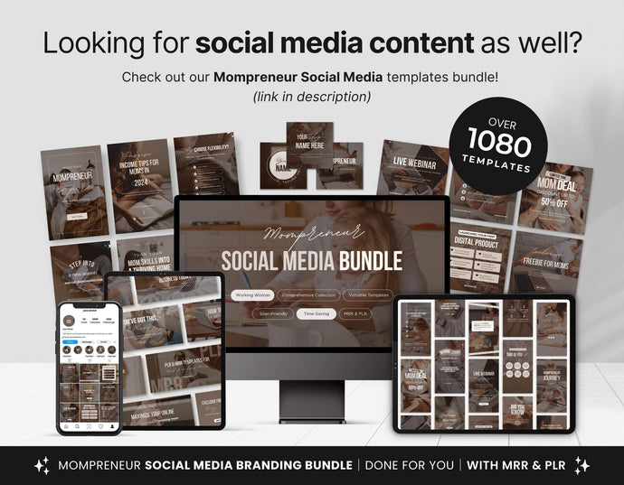 Mompreneur Planner Templates Templates Bundle with PLR & MRR DigiPax