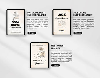 Mompreneur Planner Templates Templates Bundle with PLR & MRR DigiPax