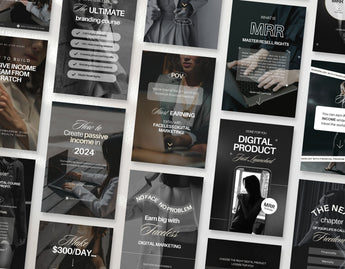 PLR MRR Faceless Pinterest Pin Templates Bundle Mockup DigiPax