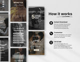 PLR MRR Faceless Pinterest Pin Templates Bundle How it Works Mockup DigiPax