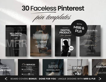 PLR MRR Faceless Mompreneur Pinterest Pin Templates Bundle DigiPax