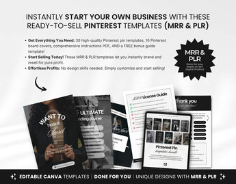 PLR MRR Faceless Mompreneur Pinterest Pin Templates Bundle DigiPax