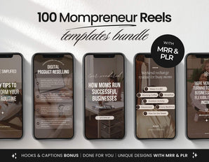 PLR MRR Instagram Mompreneur Reels Templates Bundle DigiPax