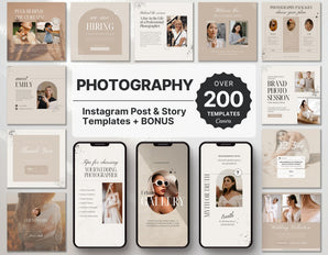 Photography Instagram Templates Bundle Aesthetic DigiPax