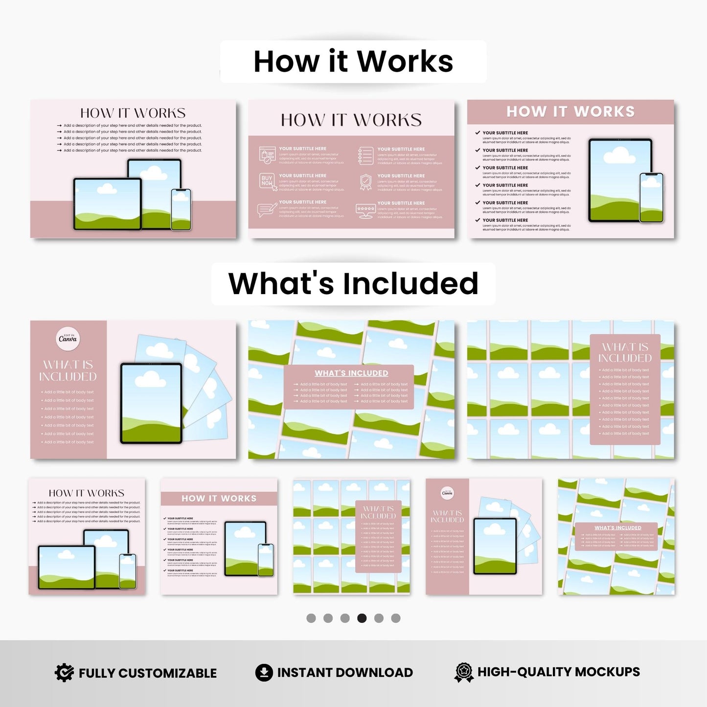 Printables Canva Mockup Templates White Devices DigiPax
