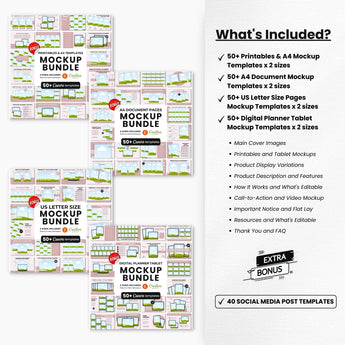 Printables Canva Mockup Templates Mega Bundle DigiPax