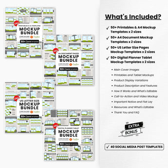 Printables Canva Mockup Templates Mega Bundle DigiPax