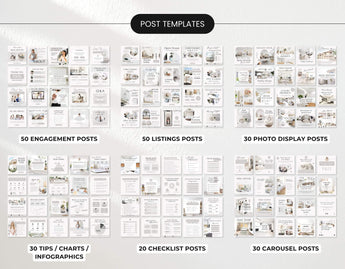 Real Estate Social Media Post Templates Aesthetic Mockup DigiPax
