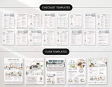 Real Estate Checklist Templates and Flyer Templates Bundle Aesthetic DigiPax