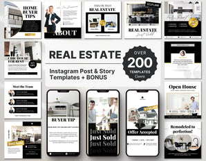 Real Estate Instagram Templates Bundle Luxury DigiPax