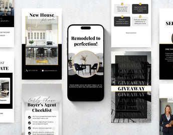 Real Estate Instagram Story Templates Luxury Mockup