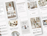 Real Estate Instagram Story Templates Aesthetic Mockup