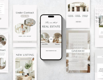 Real Estate Instagram Story Templates Aesthetic Mockup