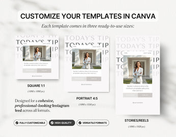 Real Estate Instagram Templates Bundle Aesthetic Sizes Mockup