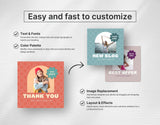 Retro Vibes Instagram Templates Bundle Kit easy to edit mockup