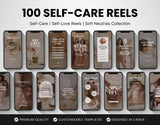 100 Self-Care Instagram Reels Templates Bundle DigiPax
