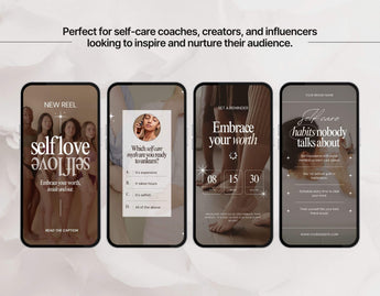 100 Self-Care Instagram Reels Templates Bundle DigiPax