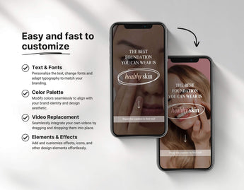 100 Skincare Instagram Reels Templates DigiPax