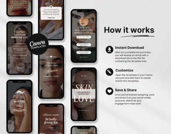 100 Skincare Instagram Reels Templates DigiPax