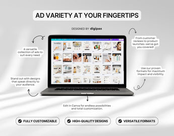 Skincare Static Meta Ad Templates Edit in Canva Mockup