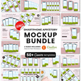 Smartphone Canva Mockups Bundle White Devices DigiPax