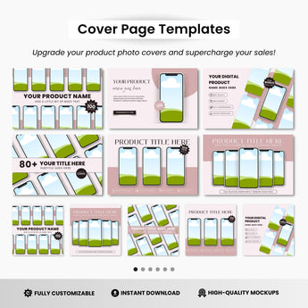 Smartphone Canva Mockups Bundle White Devices DigiPax