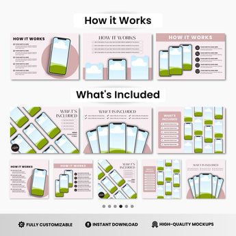 Smartphone Canva Mockups Bundle White Devices DigiPax