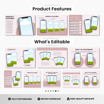 Smartphone Canva Mockups Bundle White Devices DigiPax