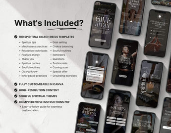 100 Spiritual Coach Reels Templates Bundle DigiPax