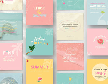 Summer Quotes Instagram Post Templates Multiple Posts Mockup