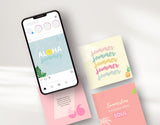 Summer Quotes Instagram Post Templates Phone and Posts Mockup
