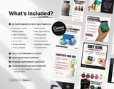 Supplements Static Meta Ad Templates What is included Mockup